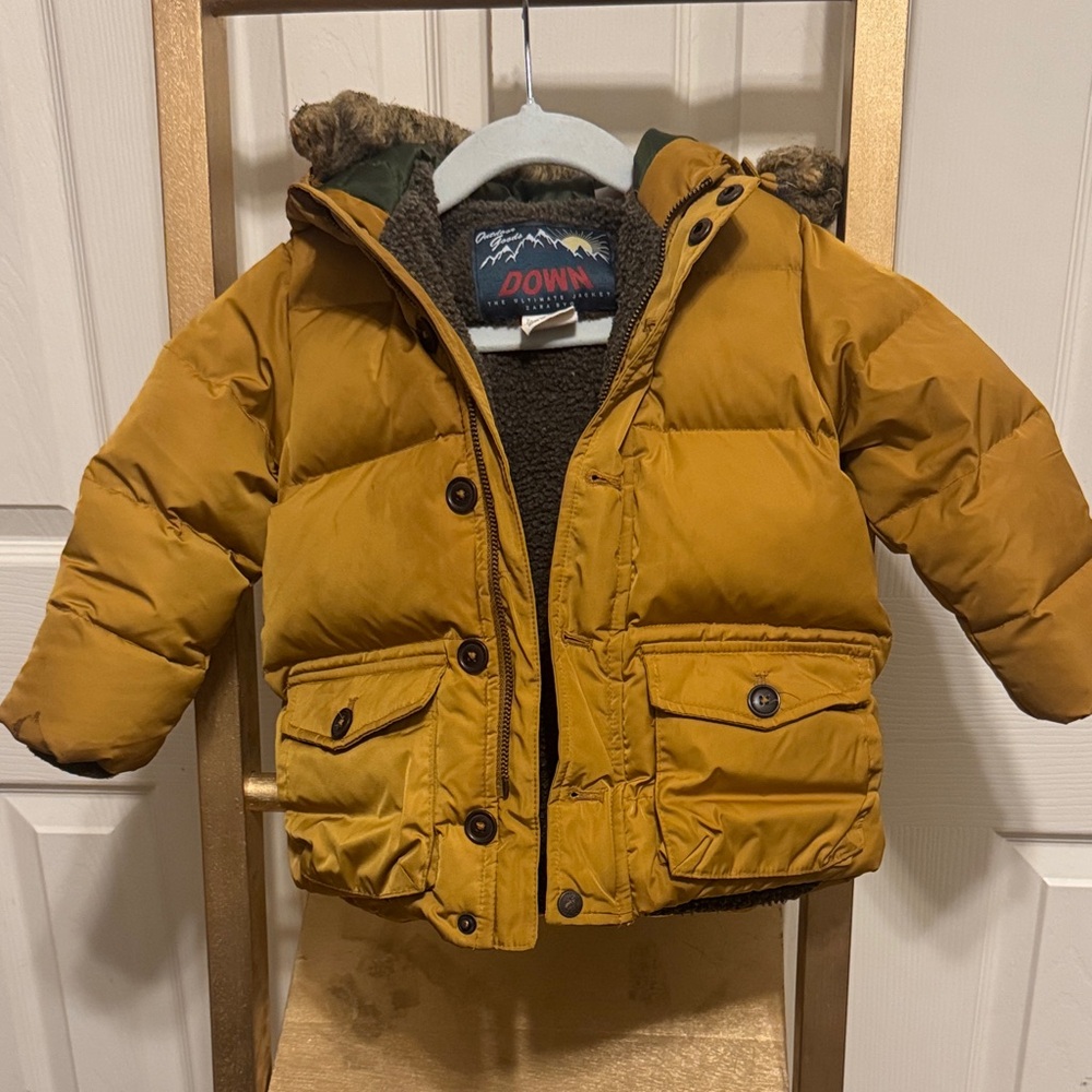 Zara Kids Mustard Puffer Jacket